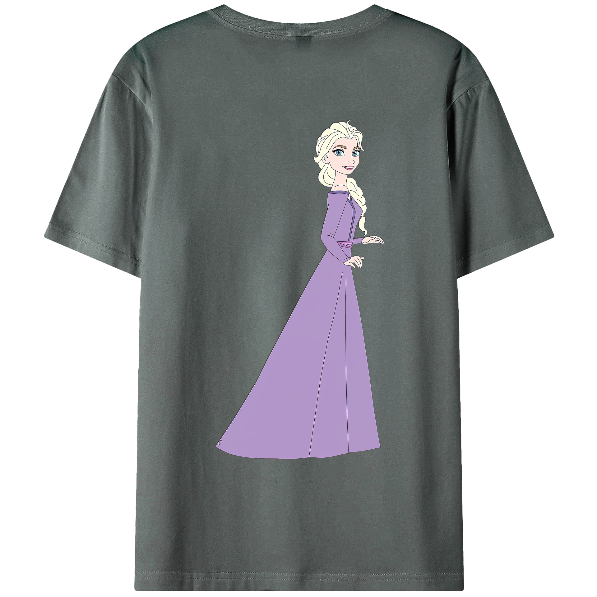 （画像用） アナと雪の女王 アンナ エルサ Frozen Anna Elsa 綿100％ メンズ半袖Tシャツ（バックプリント） 通気性